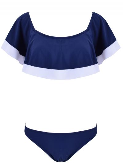 Oasap Flounce Off The Shoulder Bikini Swimwear