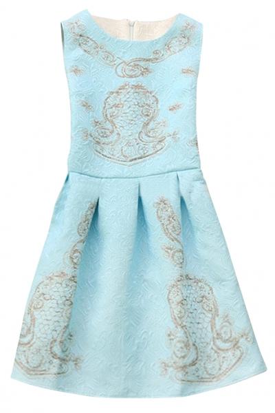 Oasap Sweet Pleated Sleeveless Mini Skater Tank Dress