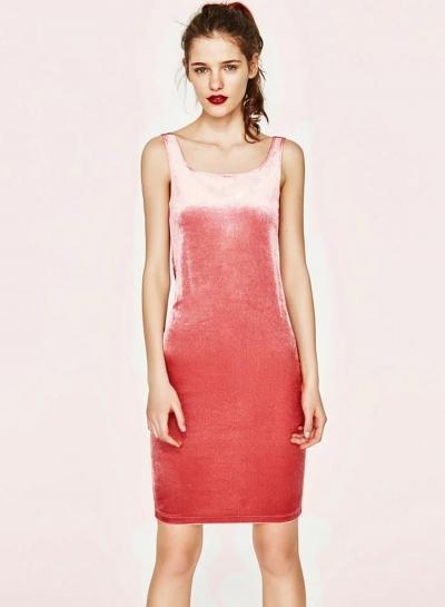 Oasap Sleeveless Velvet Bodycon Tank Dress