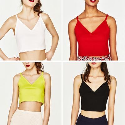 Oasap Cute V Neck Slim Slip Tank