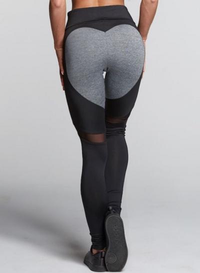 Oasap Bodycon Color Block Net Yarn Leggings