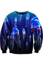 Oasap Mysterious Blue Ocean Sweatshirt