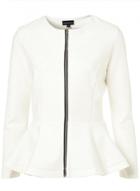 Oasap Women's Victoria Style Ruffle Zipper Coat