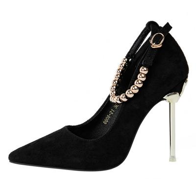 Oasap Pointed Solid Color High Heels