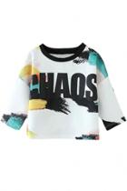 Oasap Cute Chaos Graphic Sweatshirt