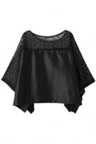 Oasap Essential Hollow-out Crop Blouse