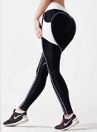 Oasap Fashion Stretchy Color Block Yoga Pants Leggings