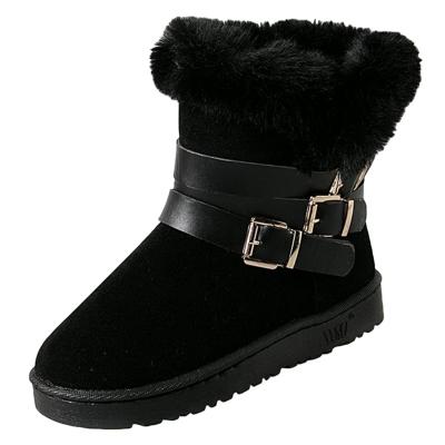 Oasap Solid Color Fleece Snow Boots