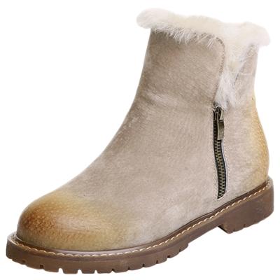 Oasap Women's Fashion Winter Side Zipper Ankle Boots