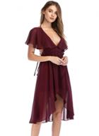Oasap Fashion Irregular Solid Short Sleeve Back Lace-up Elastic Waist Midi Dress