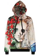 Oasap Casual Hallowmas Skull Floral Pullover Hoodie