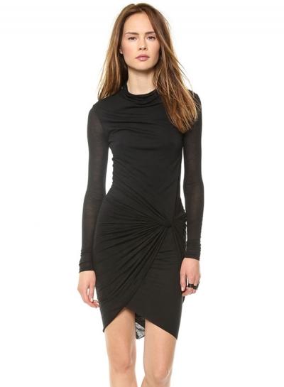 Oasap Womne's Asymmetrric Ruched Bodycon Dress