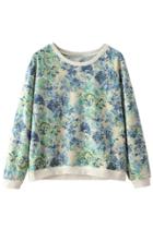 Oasap Essential Floral Pattern Sweatshirt