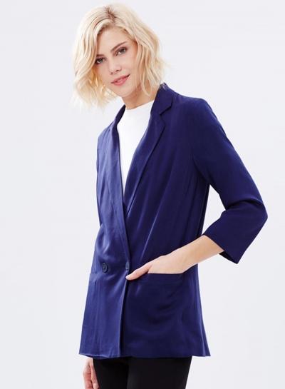 Oasap Women's Double Breasted 3/4 Sleeve Ol Blazer
