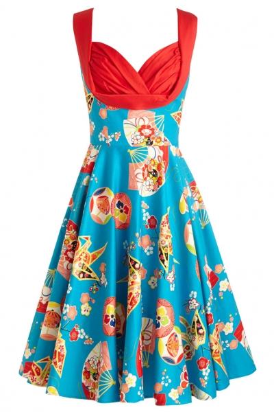 Oasap High Fashion Sweetheart Neckline Paneled Swing Dress