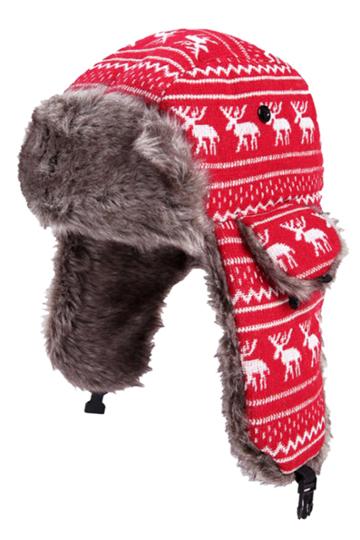Oasap Fashion Christmas-inspiration Faux-fur-lined Trapper Hat