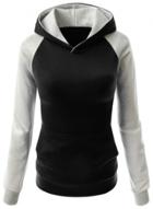 Oasap Women's Color Block Long Sleeve Pullover Hoodie With Pocket