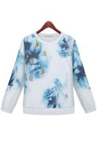 Oasap Flower Blossom Print Sweatshirt