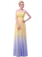 Oasap Women's Elegant Strapless Bridesmaid Evening Maxi Prom Dress