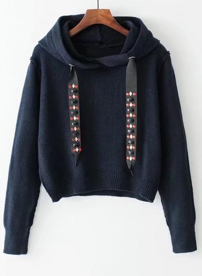 Oasap Long Sleeve Solid Color Pullover