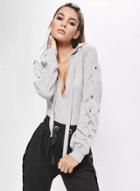 Oasap V Neck Long Sleeve Hooded Bodysuit