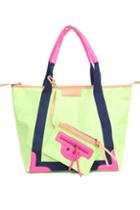 Oasap Contrast Colored Shoulder Bag With A Purse