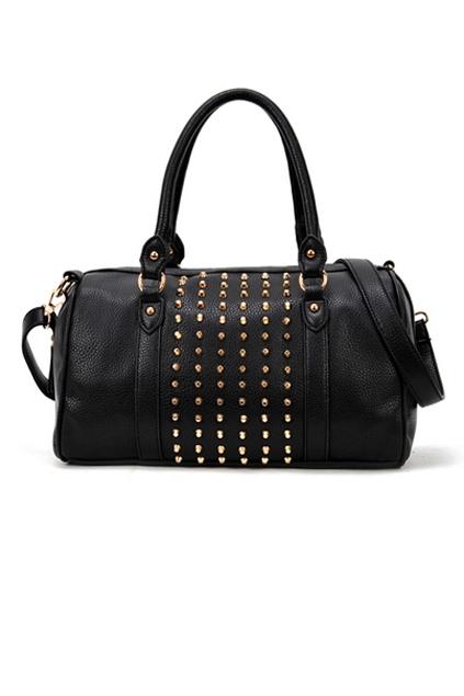Oasap Central Rivets Embellished Shoulder Bag