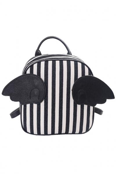 Oasap Classic Striped Print Winged School Bag