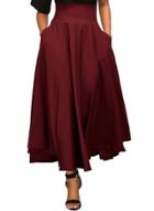Oasap Solid Color High Waist Back Lace Up Pleated Skirt