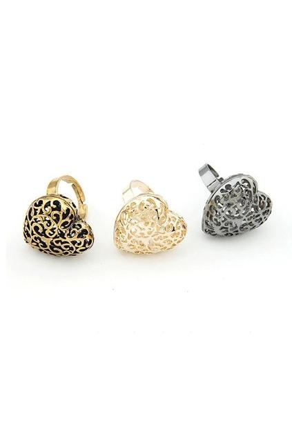 Oasap Oversized Sweetheart Adjustable Ring