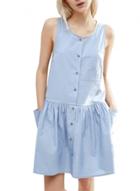 Oasap Women's Casual Sleeveless Button Front Dress With Pockets