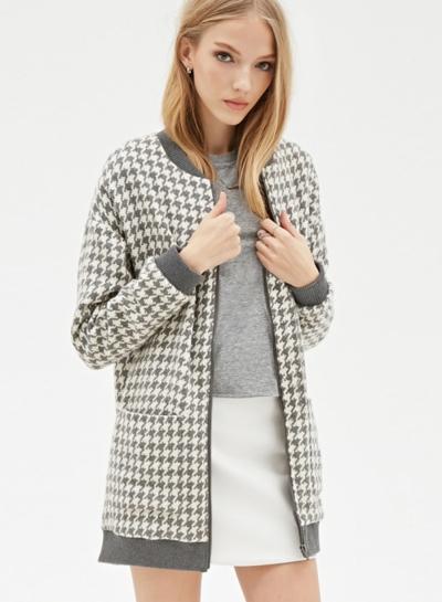 Oasap Women's Band Collar Zip Front Cotton Blend Coat