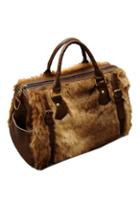 Oasap Faux Fur Embellished Handbag