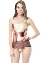 Oasap Sweet Angel Graphic One-piece Swimsuits