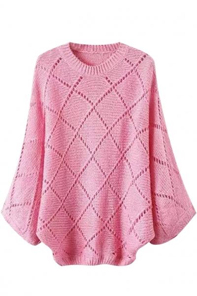 Oasap Fashion Pure Color Batwing Sweater