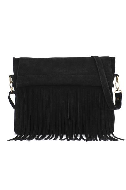 Oasap Tasseled Shoulder Bag With Magnetic Snap