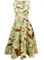 Oasap Women's Vintage Sleeveless Floral Print A-line Dress