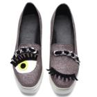 Oasap Slip On Platform Wedge Heels Loafers Shoes