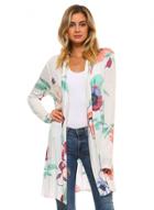 Oasap Casual Long Sleeve Floral Open Front Cardigan