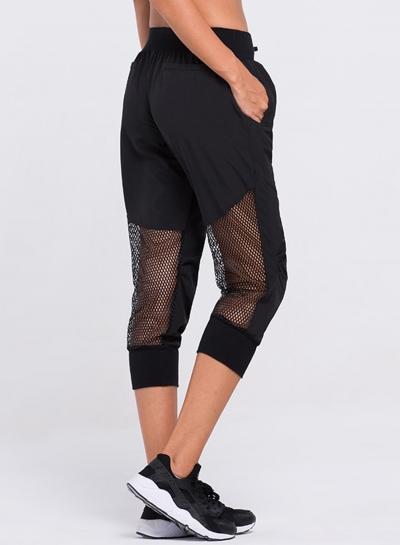 Oasap Women's Breathable Drawstring Waist Solid Cropped Jogger Pants