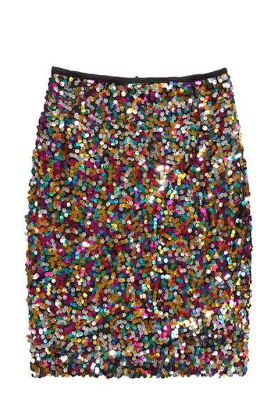 Oasap Multi-color Sequined Skirt
