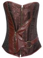 Oasap Women's Vintage Floral Print Zip Corset