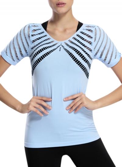 Oasap Women's Short Sleeve Yoga Running Gym Active Top