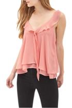 Oasap Women's Deep V Neck Open Back Double Layer Top