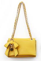 Oasap Bowknot Embellished Chain Strap Shoulder Bag