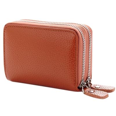 Oasap Genuine Leather Cute Zipper Card Wallet Small Purse