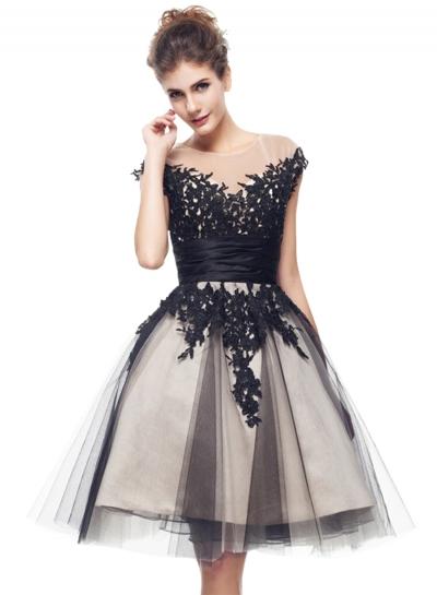 Oasap Women's Floral Lace Paneled Backless Cocktail Dress