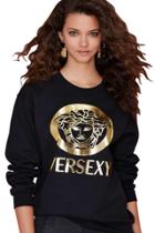 Oasap Versexy Long-sleeve Black Sweatshirt