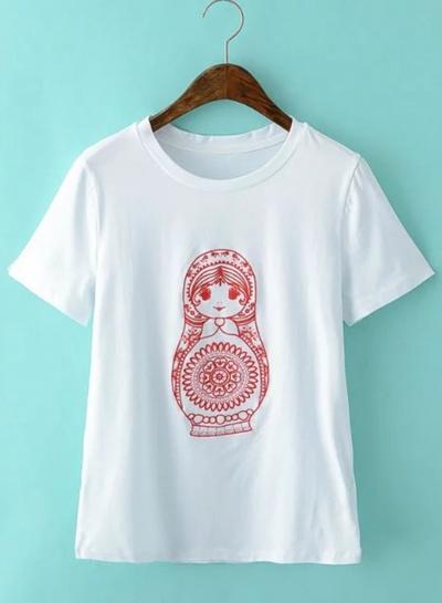 Oasap Cute Batwing Sleeve Tee Shirt