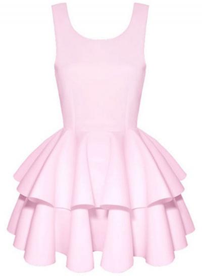 Oasap Sleeveless Backless Bow A-line Party Dress